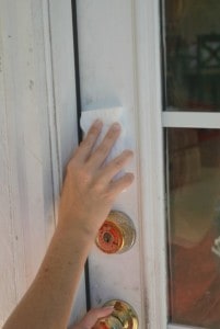 Cleaning the door