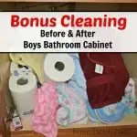 Bonus Cleaning – Boys Bathroom Cabinet