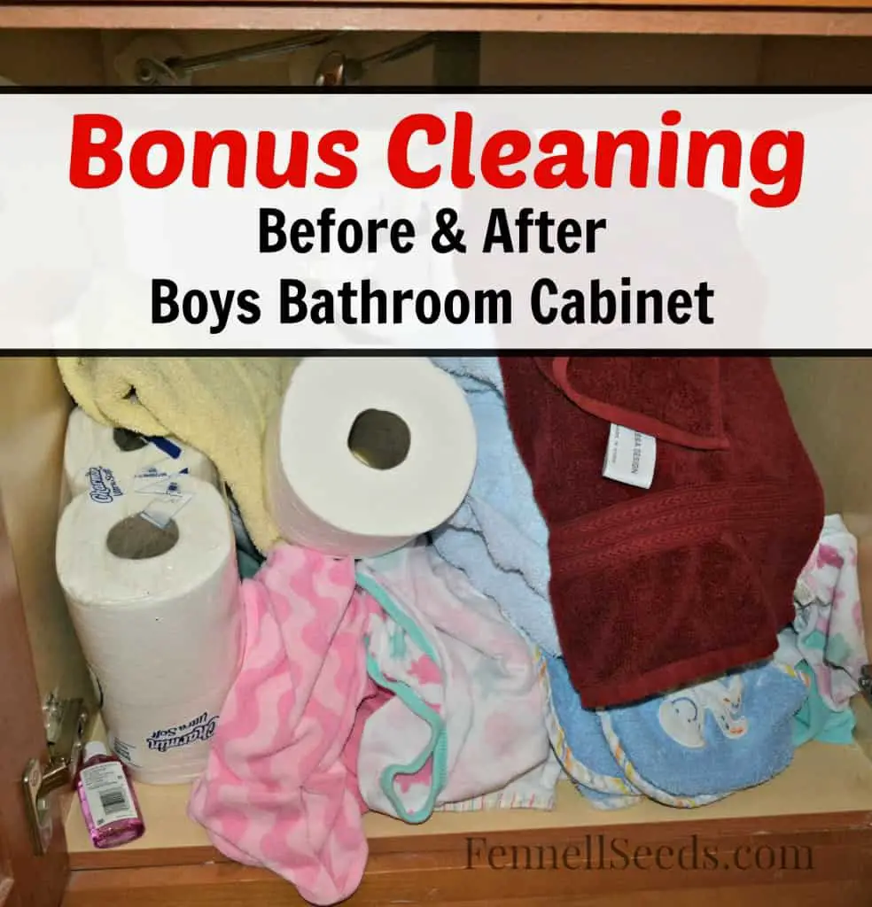 Bonus Cleaning Boys Cabinet Before & After