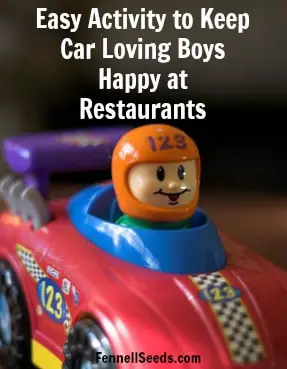 Activity to Keep Car Loving Boys Happy at Restaurants
