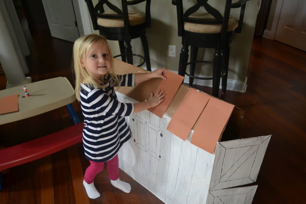 Roofing DIY Cardboard Box Stable