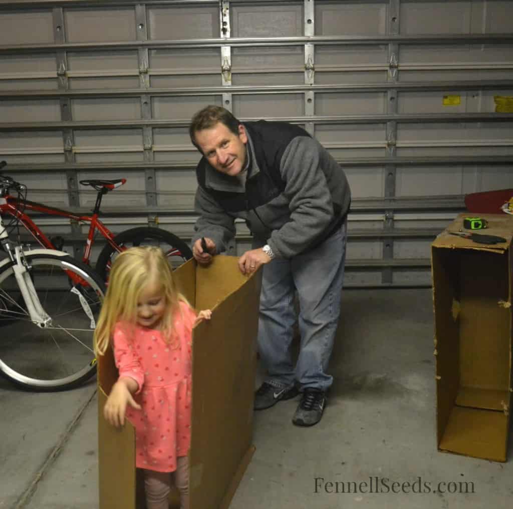 Daddy Cardboard Box Stable