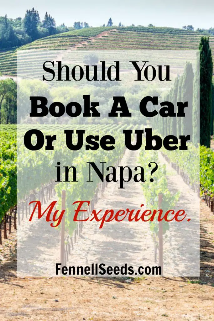 Should You Book a Car or Use Uber in Napa? We did one day of each in Napa. This was my biggest question when we were planning our trip to visit Napa. Do we have to hire a car tour company to drive us around? Is it worth it? Are there many Ubers in Napa? How long would we have to wait to get a ride? Here are my experiences with each way of getting around Napa.