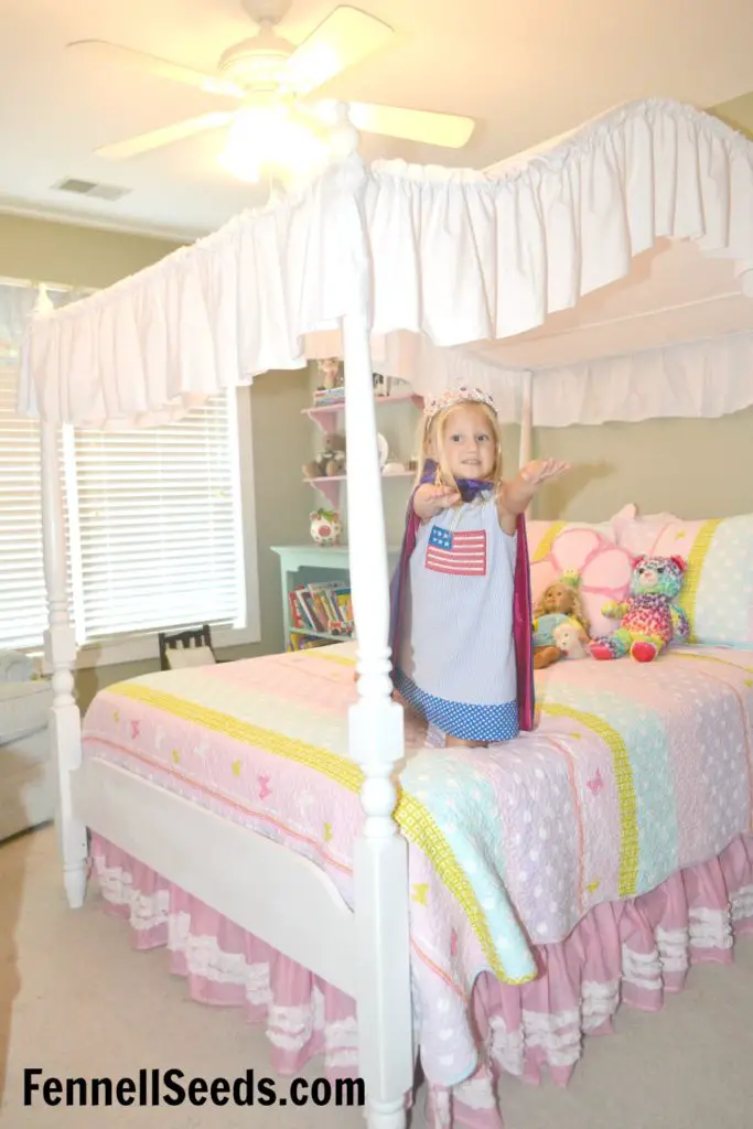 Little girls bedroom. Everything was ordered online. I love that it incorporates pink and blue in the girls bedroom.