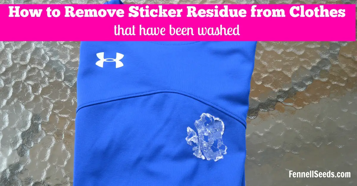 How To Get Sticker Glue Off Clothes