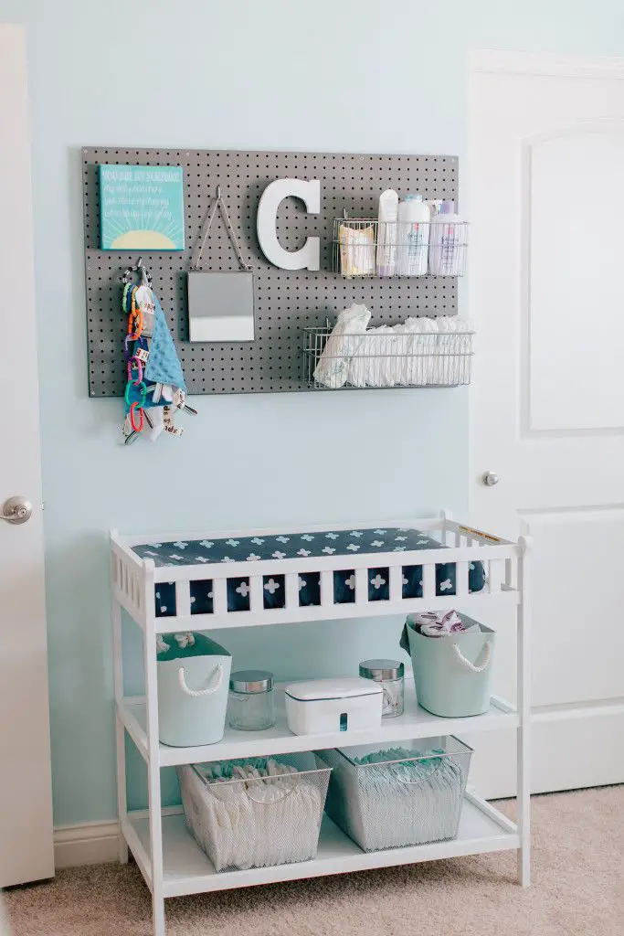 Changing Table | Organized Nursery | Diaper Changing Station | Organized Diapers | Diaper Changing Table