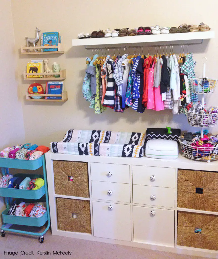 Changing table storage outlet ideas