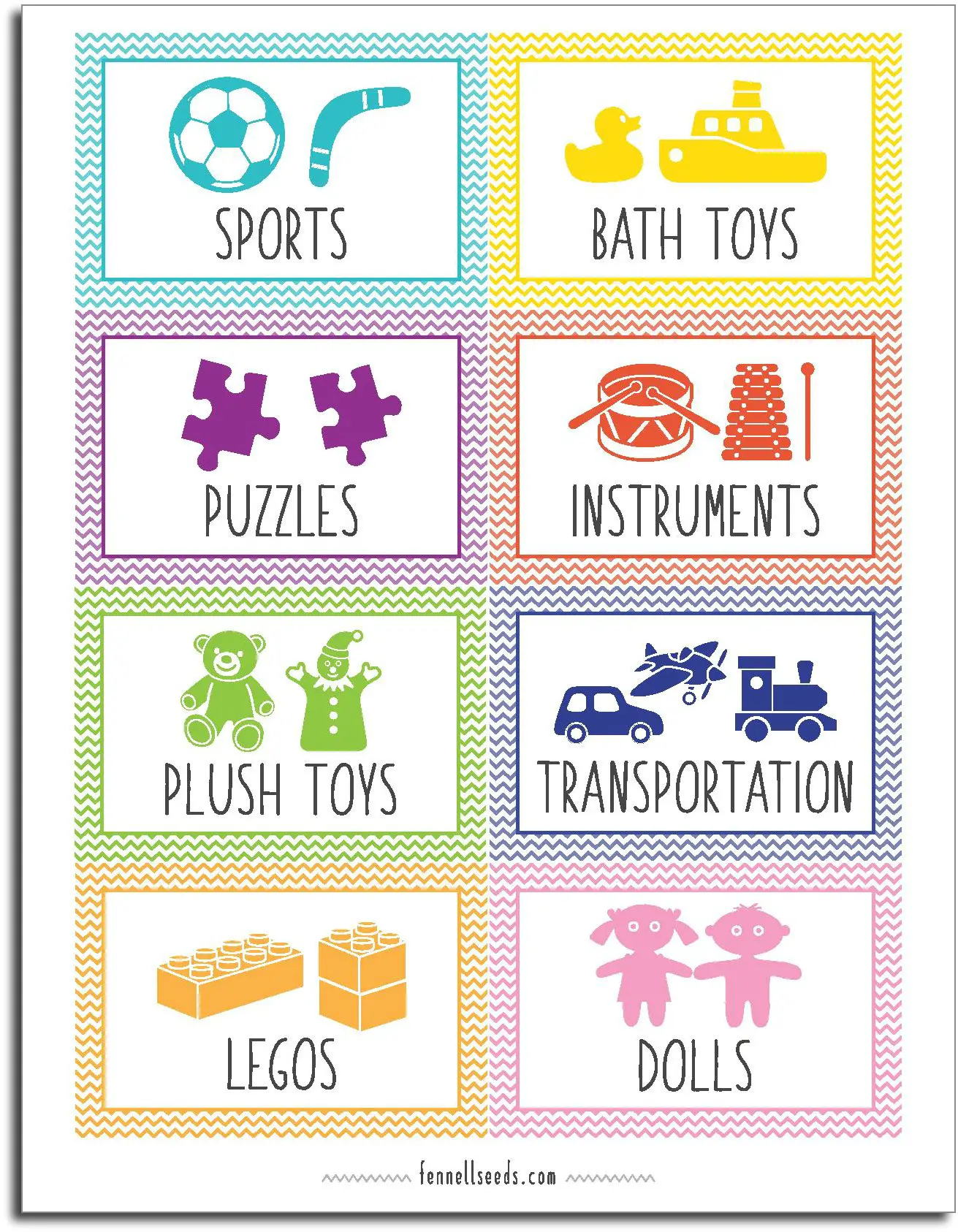 Printable Toy Bin Labels That Are Cute And Free
