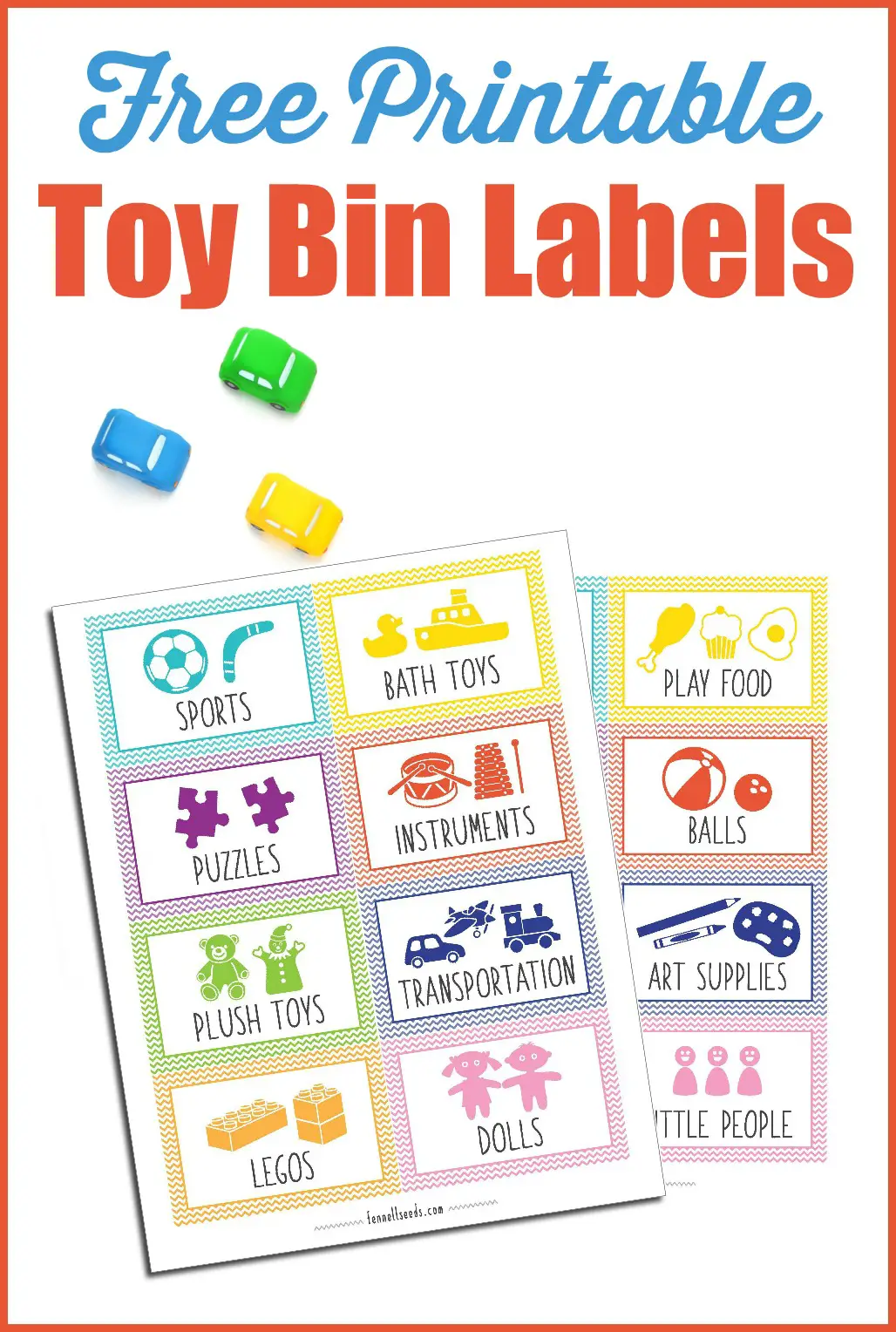 Toy Bin Labels to keep your playroom organized | Toy Organization | Playroom Organization | Labels