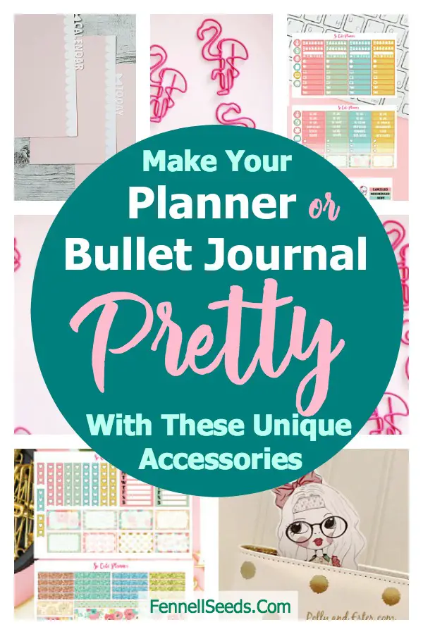 Make your planner or bullet journal pretty even if you can't draw with these planner accessories. #planner #bulletjournal