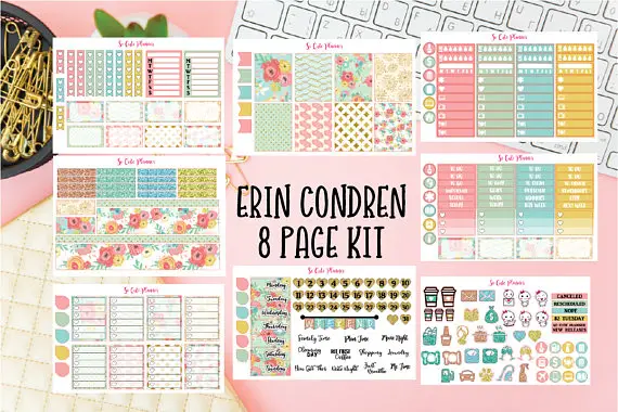 Make your planner or bullet journal pretty even if you can't draw with these planner accessories. | planner stickers