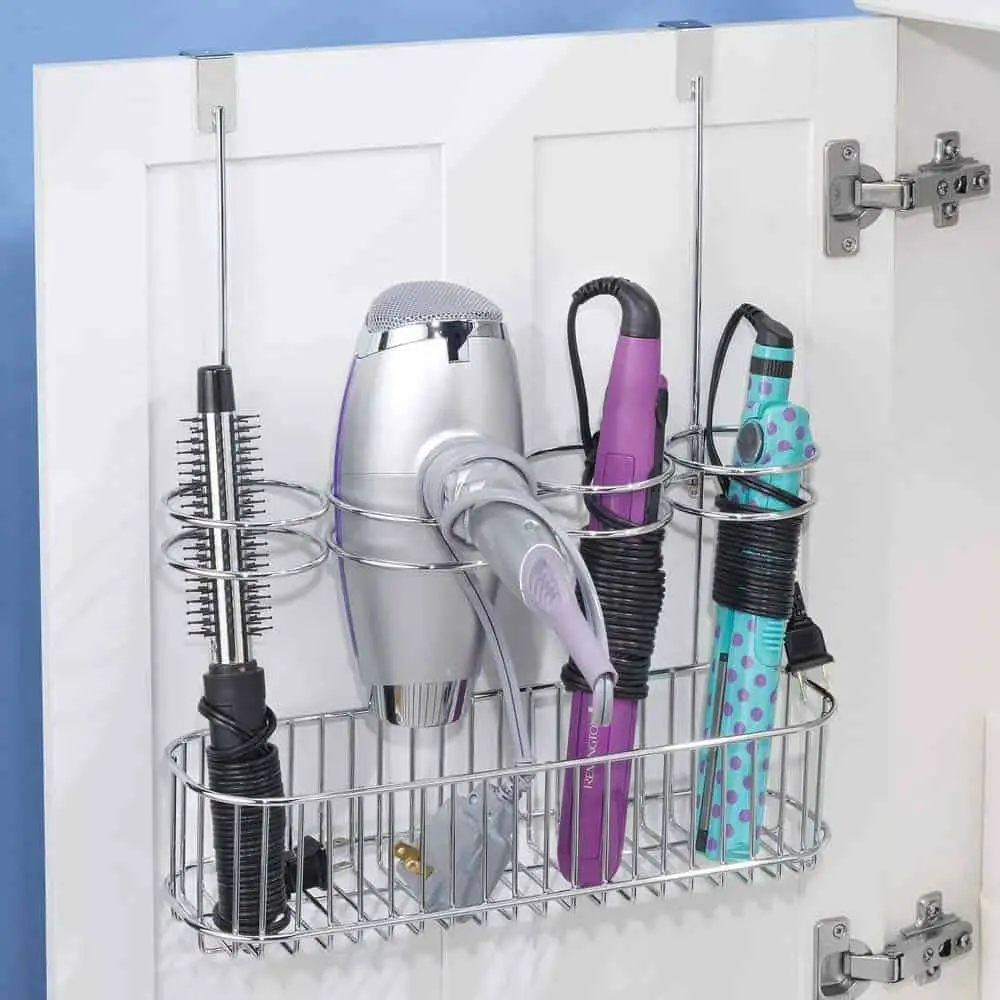 Bathroom Storage Hacks for your hairdryer to help make your mornings easier. 