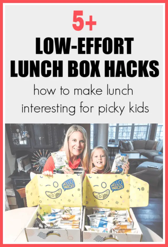 How to make kids lunch boxes more exciting. Super easy low-effort ways to put a little excitement into your kids lunchbox. #ad #whatsforlunch #HELLOSNACKS #lunchboxideas
