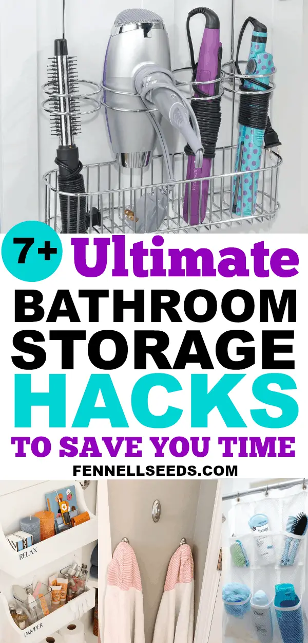 Bathroom storage hacks to save you time and energy. How to organize the bathroom and keep things neat. #bathroomorganization #organizing #bathroomstorage