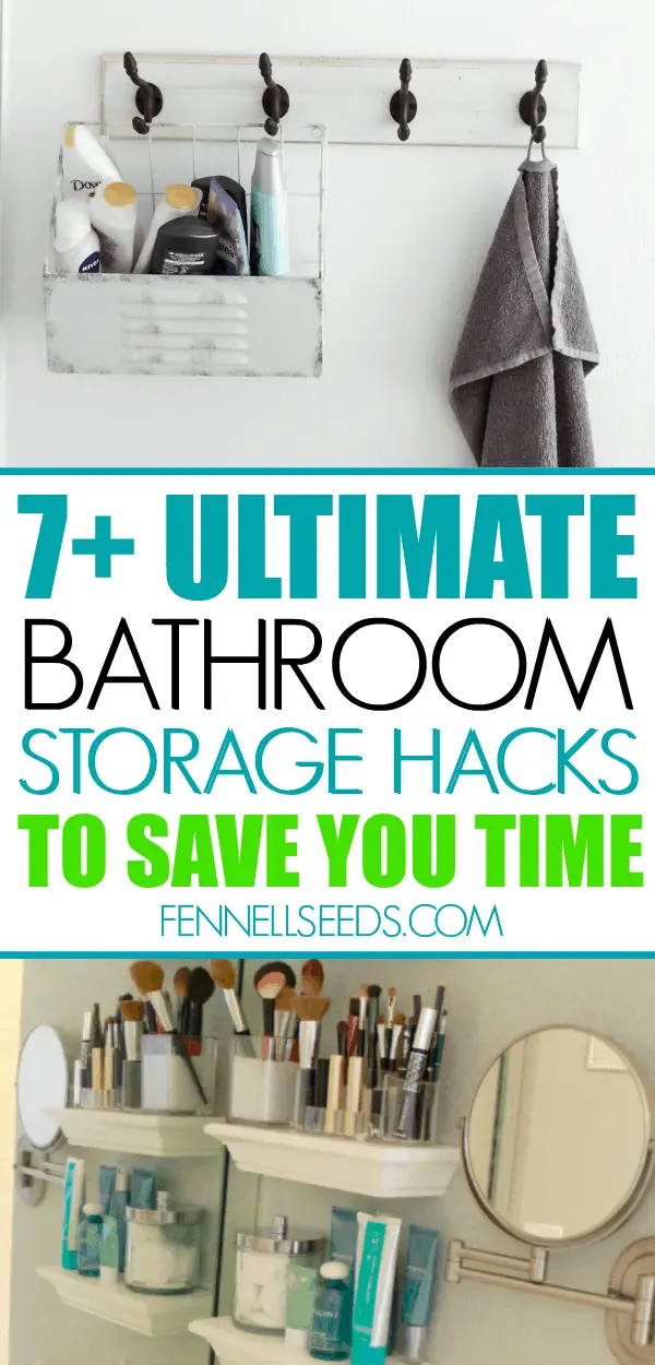 Bathroom storage hacks to save you time and energy. How to organize the bathroom and keep things neat. #bathroomorganization #organizing #bathroomstorage