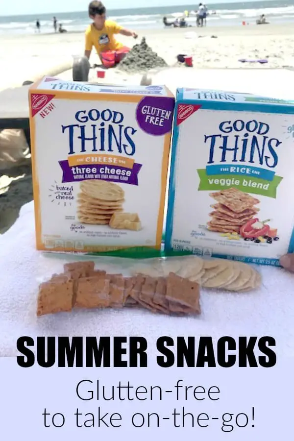Gluten free snacks that are easy to take on-the-go this summer. #ad GOOD THiNS taste great. #GlutenFreeGOODTHiNS #IC