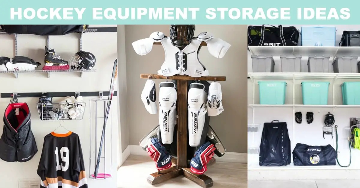 Hockey equipment storage | Garage organization | Sports Equipment Storage Ideas | sports equipment organization