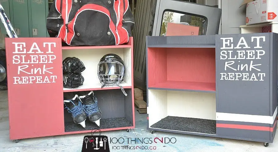 Hockey equipment storage | Garage organization | Sports Equipment Storage Ideas | sports equipment organization