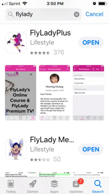 FlyLady App to download. How to use the FlyLady App.