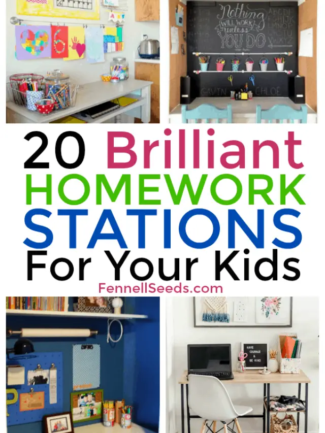 Homework Organization Stations – Where to do homework. Back to School ideas