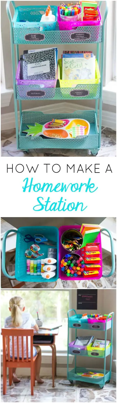 kitchen homework center