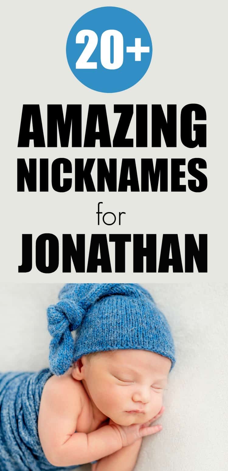 Over 20 of the best nicknames for Jonathan that you will love. Includes definition and variations of Jonathan and how to pick a nickname for this handsome name. #nicknames