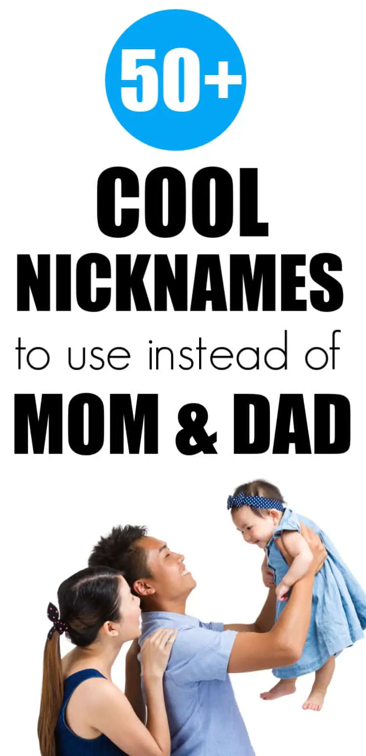 Cool nicknames to use instead of mom and dad. These nicknames for mom and dad are great alternatives. #nicknames