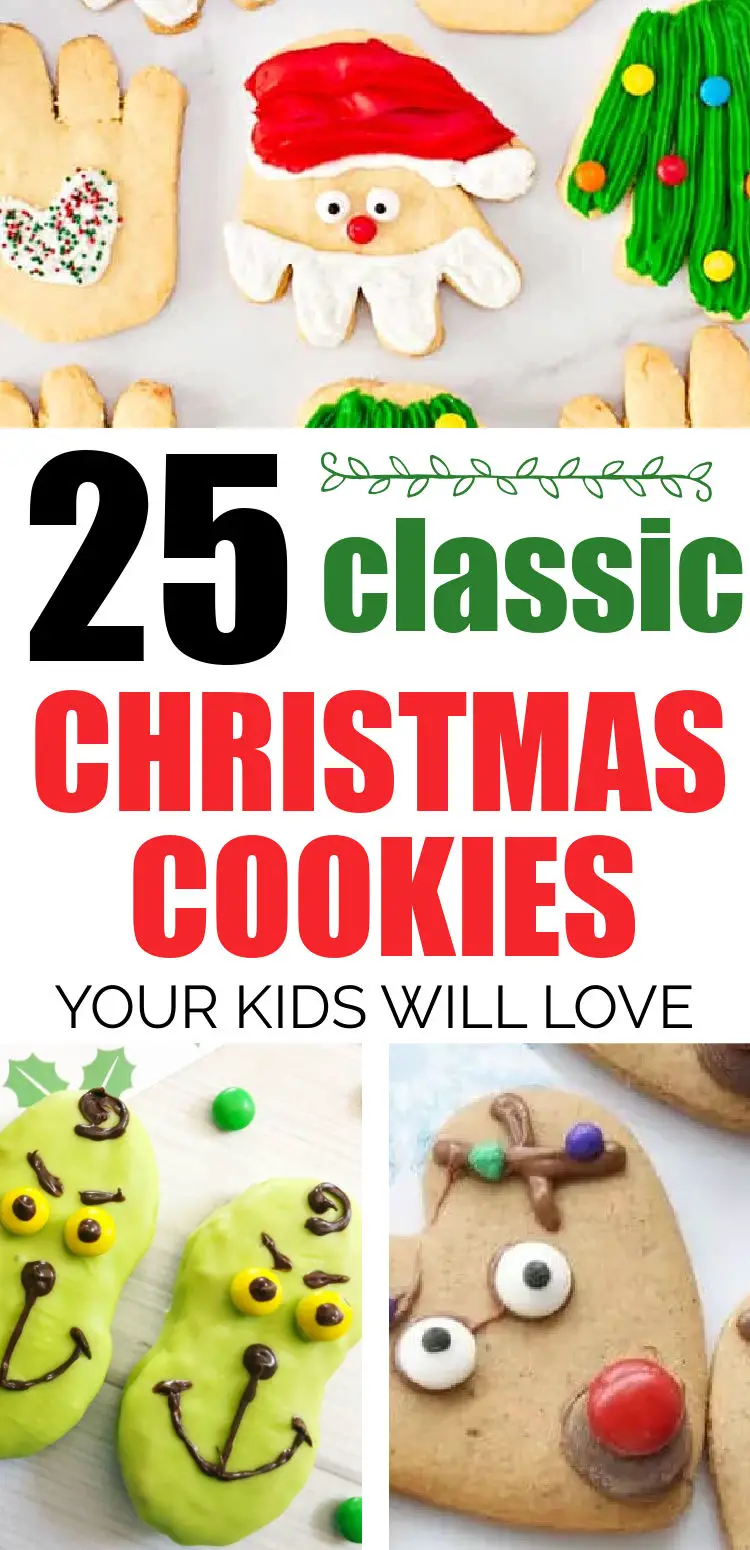 Christmas Cookies with text 25 Classic Christmas Cookies