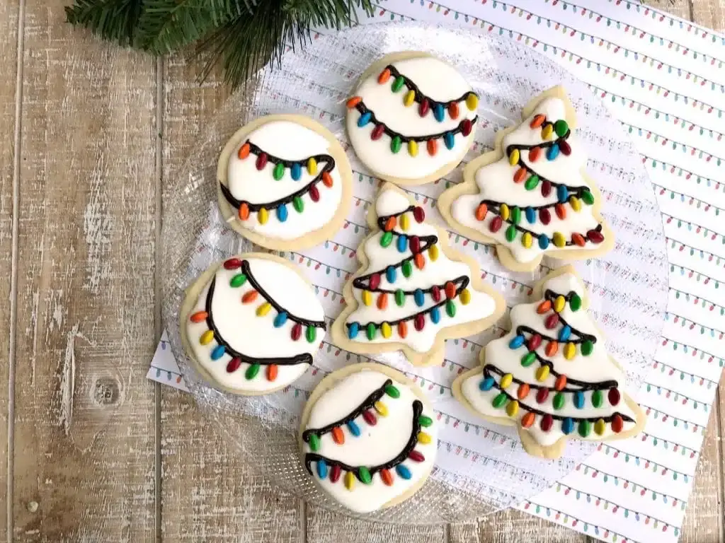 Christmas light cookies