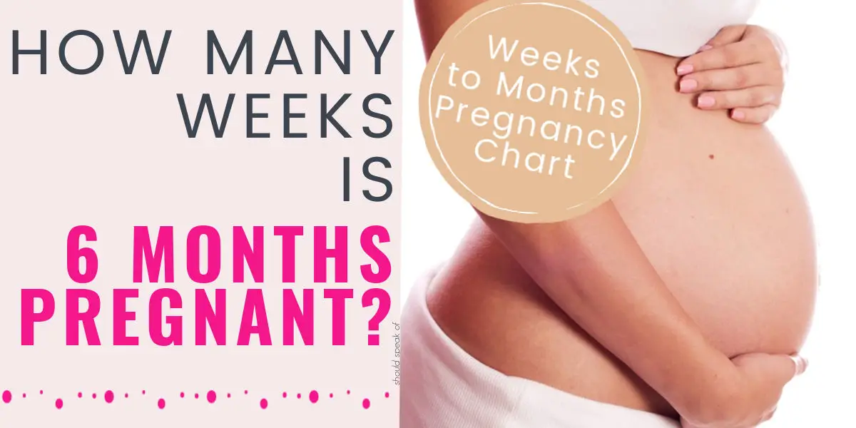 How Many Weeks is 6 Months Pregnant? Plus Week to Month to Trimester  Pregnancy Chart