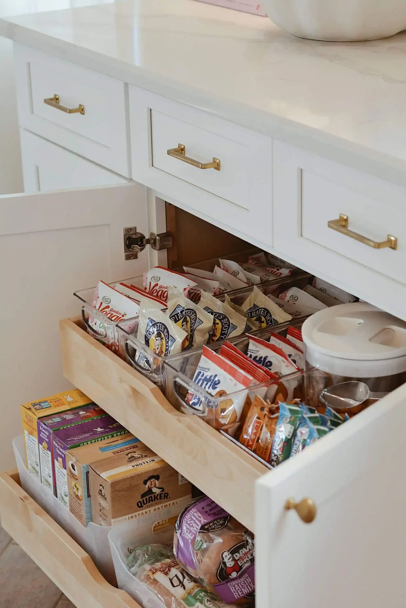 Pantry drawer organization